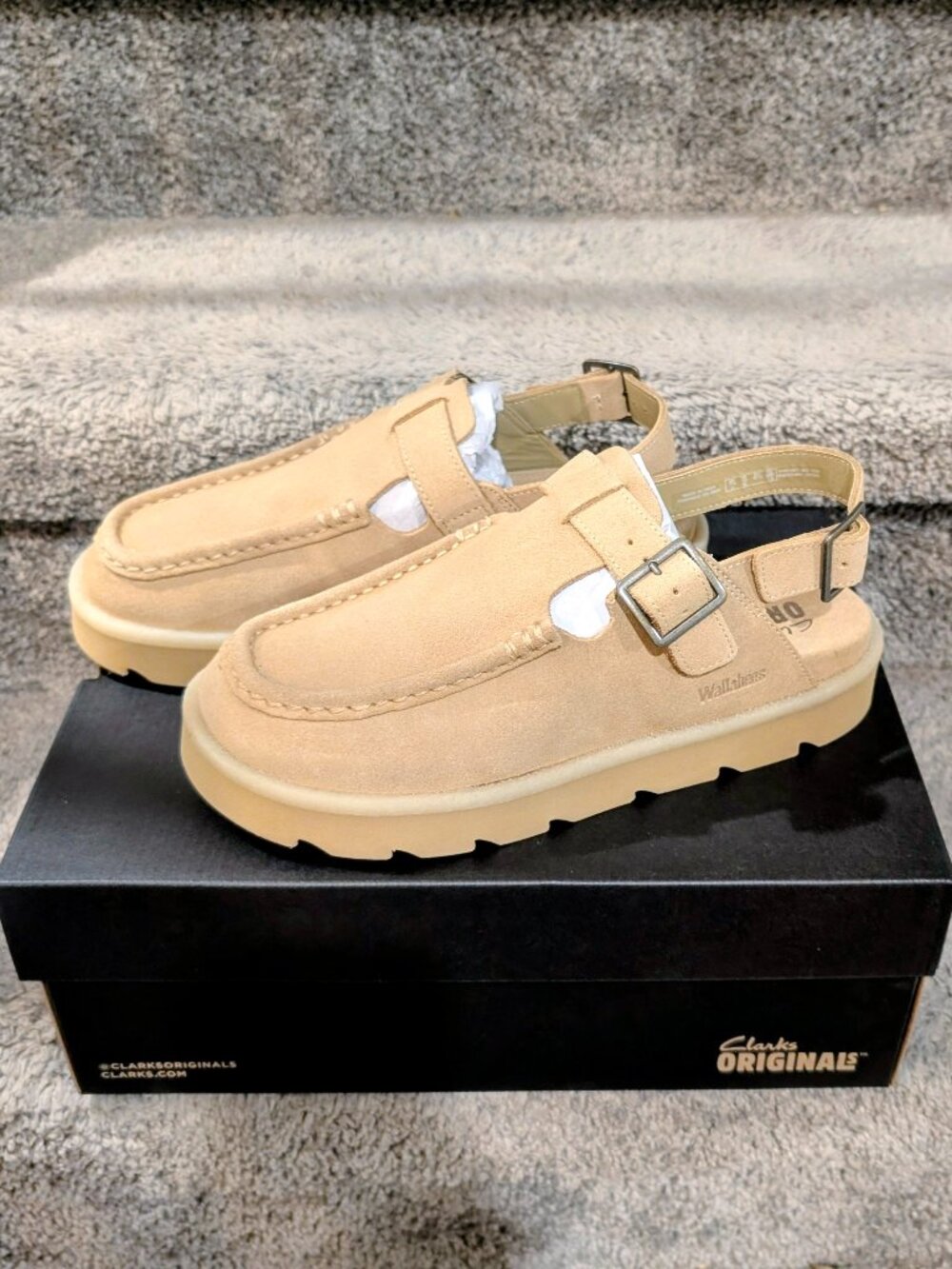 NEW CLARK'S WALLABEE MEARE EASY MAPLE SUEDE Sandal Women's Size 10 Comfort Shoes - Picture 3 of 7